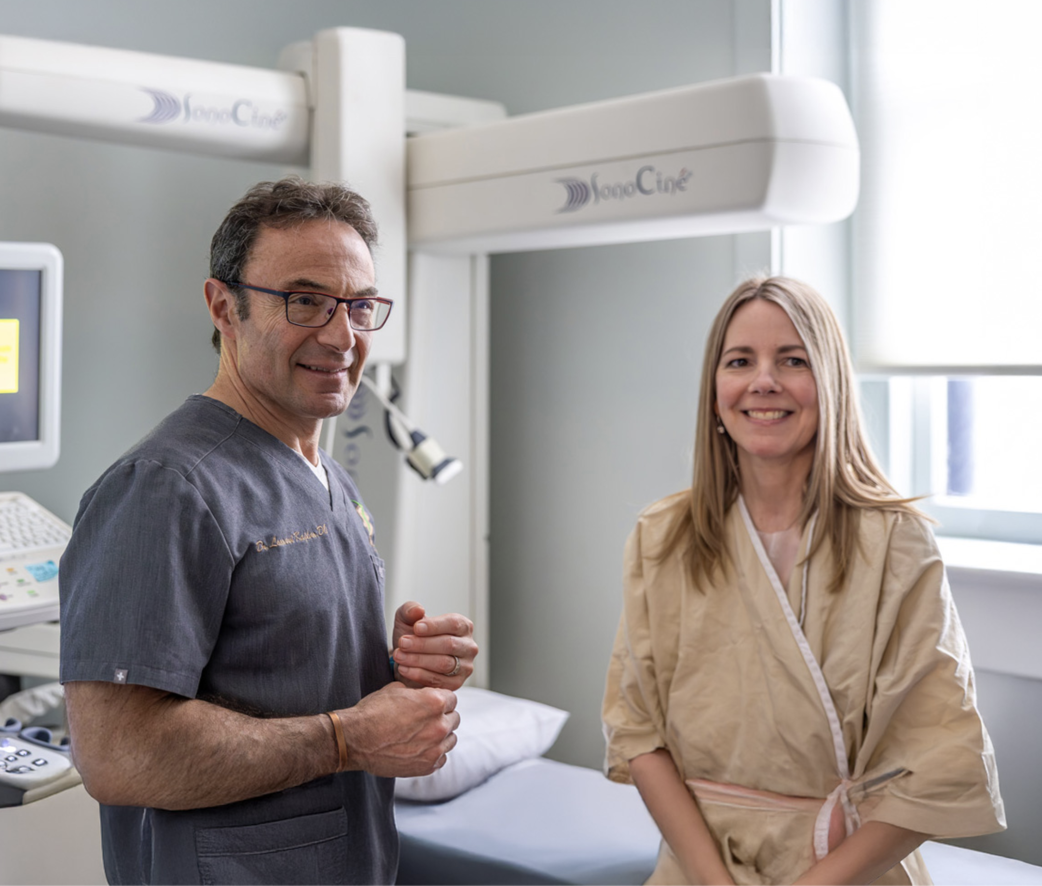 OWM provider and patient in the imaging room before a preventive care breast screening