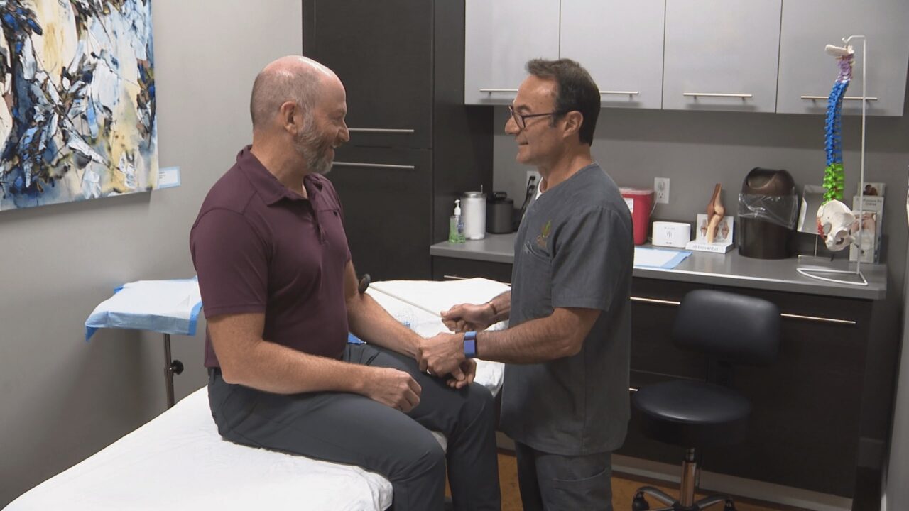 Dr. Kaplan with patient